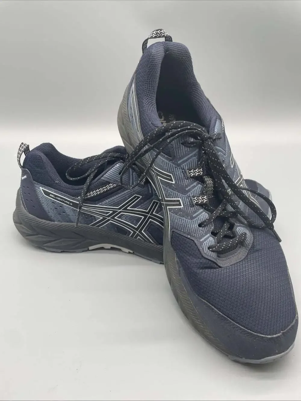 ASICS GEL-Venture 9 Shoes Mens Size 14 Blue Trail Running Sneakers 1011B486